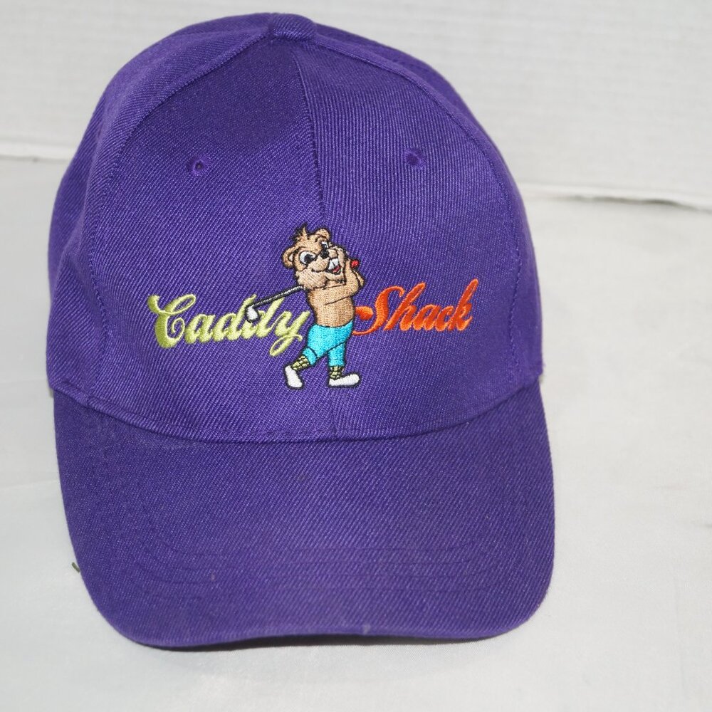 Caddyshack Mens Golf Hat Cap Purple Gopher Embroidered Baseball